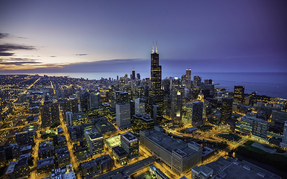 The stunning lights of Chicago.