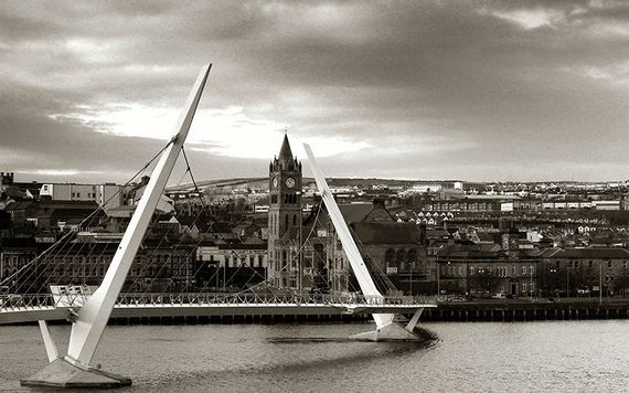 The Peace Bridge, in Derry city.