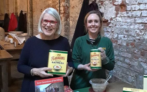 Darina Allen and the Flahavan's Oats table.