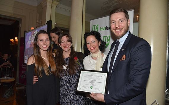 Honorees Darrah Carr, Tara O'Grady with Greg King of Slane Irish Whiskey.Photo: Nuala Purcell