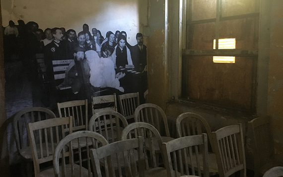 A JR installation inside the hospital. Photo: Sheila Langan