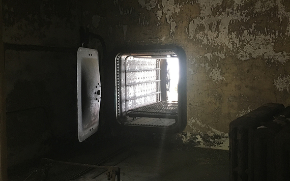 The autoclave, where hospital mattresses and other materials were disinfected. Photo: Sheila Langan