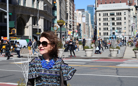 Dress: Kymaia, sleeves: Canopi Ireland, necklace: Melissa Curry. Photo: Clare Pearson.