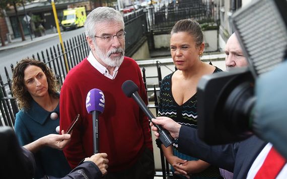 Gerry Adams and his successor Mary Lou McDonald. Image: RollingNews.ie.