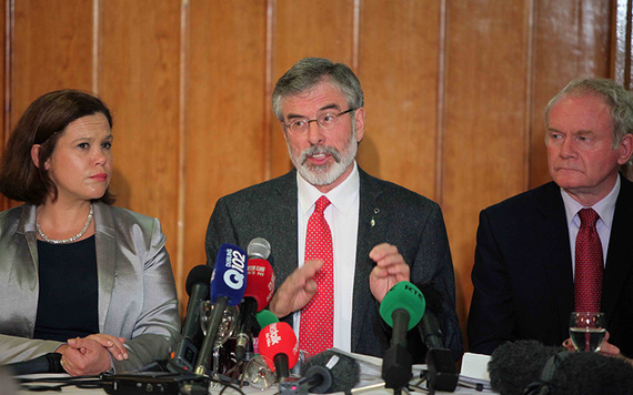 President of Sinn Fein Gerry Adams.