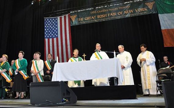 Mass being said before the festivities kick off at the Great Irish Fair.