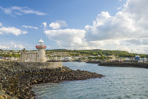 A view of Howth village from the sea.