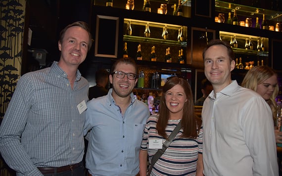 Chris Wiedemann of Boal Media, Adam Fitzgerald, Michelle Fitzgerald and Liam Lynch, Chairman of IrishCentral and Founder and Managing Partner of Studio VC. Photo: Nuala Purcell
