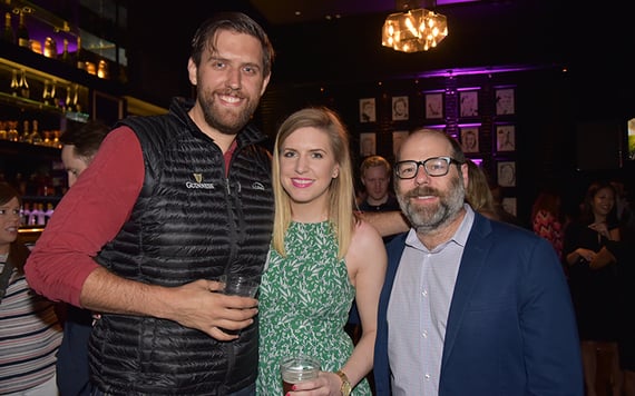 Chris McClellan, Guinness Brewery Ambassador; Aisling Keogh, VP of Business Development at Adforce; and Mike Rich, CEO of IrishCentral. Photo: Nuala Purcell.