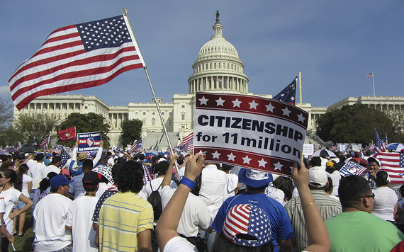 Immigration rally in Washington DC.