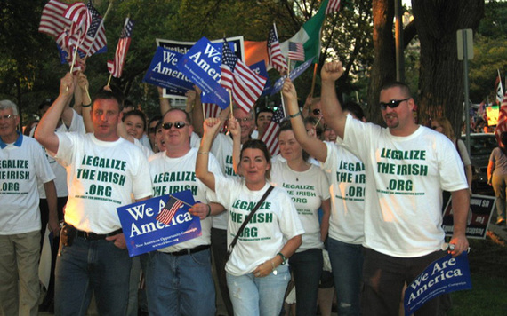 Members of the Irish Lobby for Immigration Reform photographed in Washington DC in 2007.