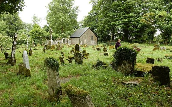 The historic Kilmeane Graveyard in Knockcroghery, Co. Roscommon is one of the many, many old and often neglected graveyards Mike and Kate have walked. One of their client's Jackson ancestors lived in the Knockcroghery area before emigrating to the U.S. in the 1840s.