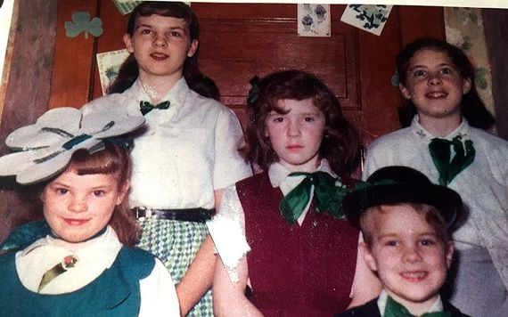Kate (top right) and her siblings on a St. Patrick's Day long ago in North Albany, N.Y (Little Limerick). An Irish American family indeed!