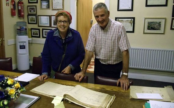 Office staff in the Town Hall in Templemore, Co. Tipperary ushered Kate into the records room to look at maps from the early 1800s.