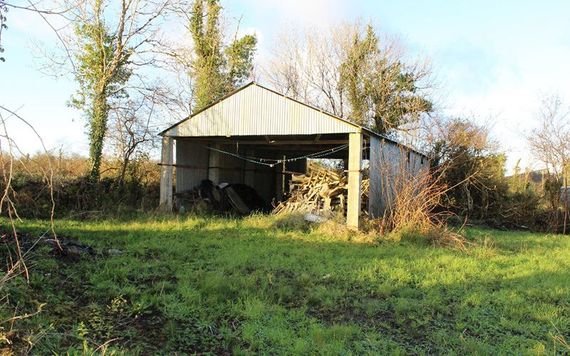 The modern workshop in the land of this Irish cottage for sale next week. Image: REA Brady.
