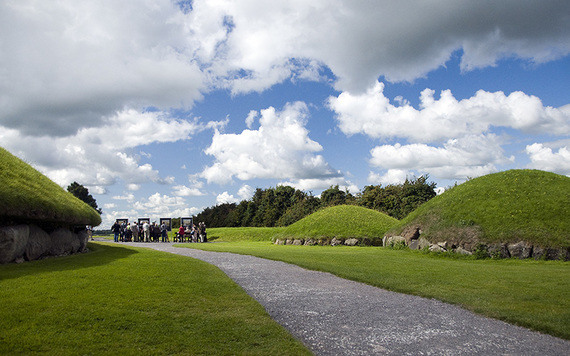 The site of Knowth in the Bru na Bóinne (The Boyne Valley), County Meath.
