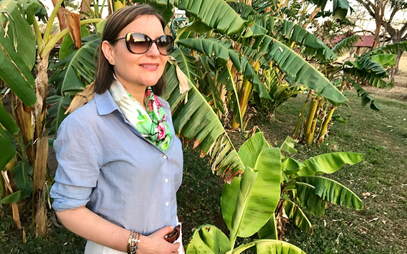 #WearingIrish in Costa Rica. Earrings: Tracey Gilbert Desings, scarf: The House of L.E.A.F, bracelet: K Kajoux, ring: Chupi. 