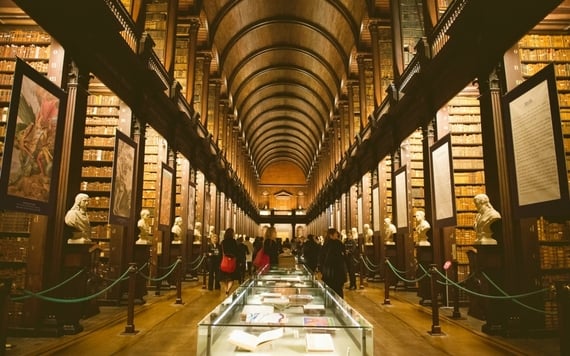 The Long Room in Trinity College.