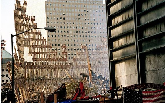 The aftermath of Sept 11 terror attacks. 