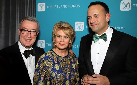 Kieran McLoughlin, Worldwide President & CEO of The Ireland Funds, Honoree Anne Finucane of Bank of America, and An Taoiseach Leo Varadkar.
