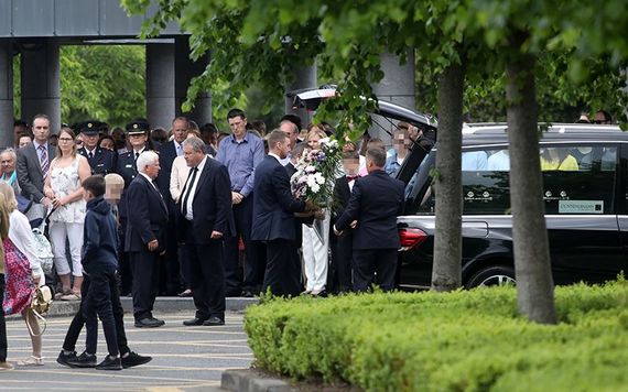 Sad scenes at the funeral of 14-year-old Ana Kriegel.