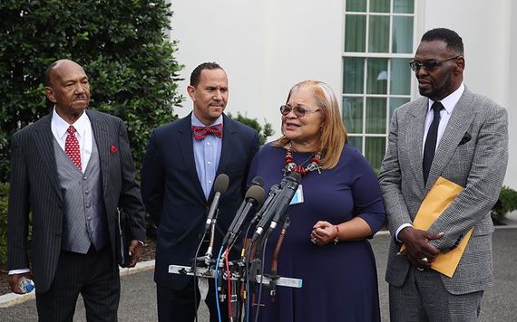 Baltmore Pastors who gathered to address President Donald Trump's comments.