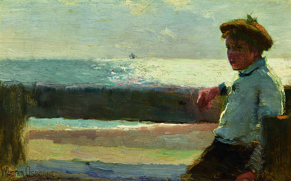 Lot 11 Walter Frederick Osborne's "Seated Boy and Sea".