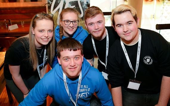 Teens engaging with Co-operation Ireland.