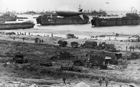 The massive scale of the landings on D-Day.
