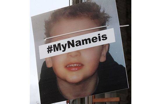 A protest poster, part of a campaign to stop the de-humanization of the people, including children, living in Direct Provision.