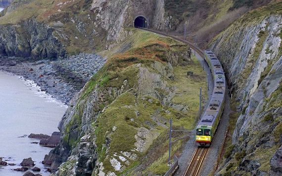 The DART on the south side of Dublin.