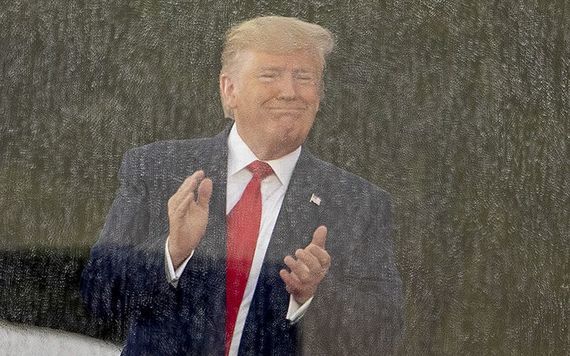 Donald Trump blamed the rain for his July 4th gaffes.