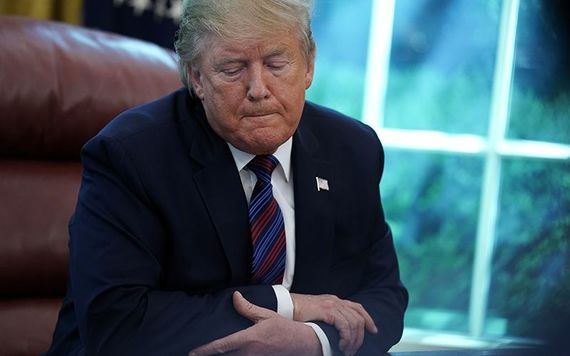 President Donald Trump in the Oval Office.