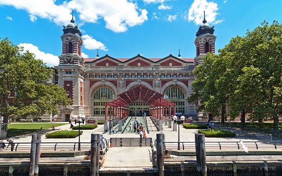 The beautiful Ellis Island, off New York City.