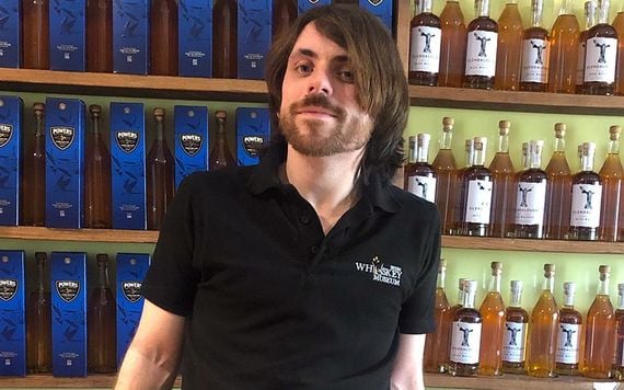 Eoin Clarke, tour guide at the Irish Whiskey Museum.