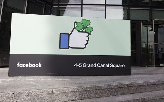 Sign outside Facebook's European headquarters in Dublin.