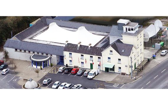 An aerial shot of Foynes Flying Boat and Maritime Museum.