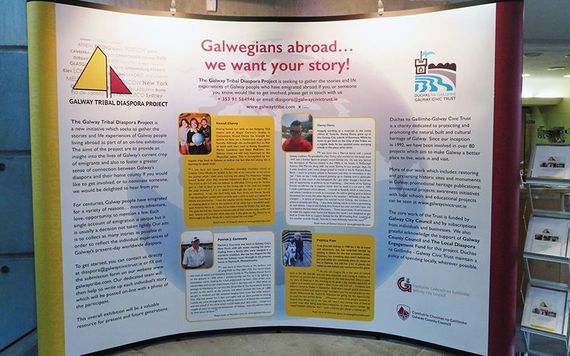 Posters on display at the launch of Galway Tribal Diaspora Project.