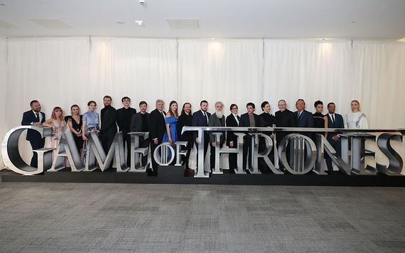 The cast of Game of Thrones in Belfast.