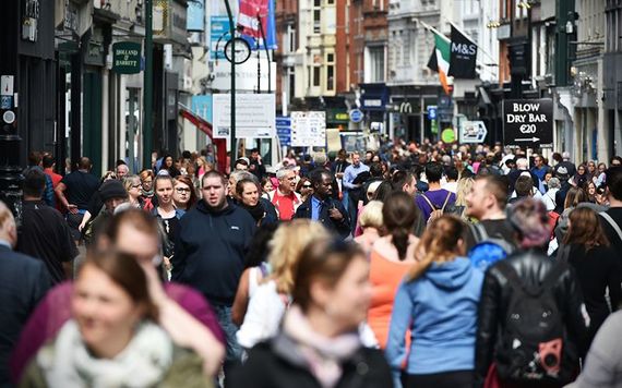 The hustle and bustle of Grafton Street, in Dublin.