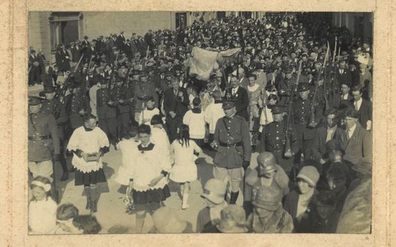 A Catholic procession in 1932.