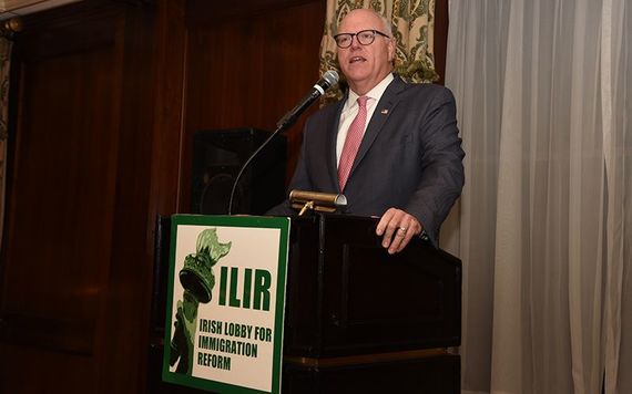 Congressman Joe Crowley speaking at the Annie Moore Awards for ILIR.