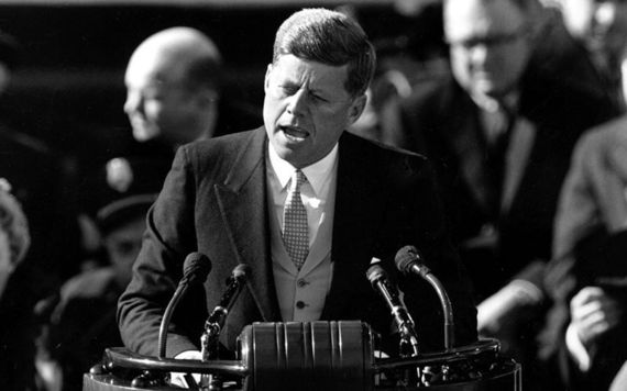 JFK on his inauguration. Image: YouTube.
