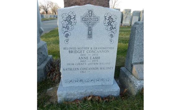 Bessie and Ann's new gravestone.