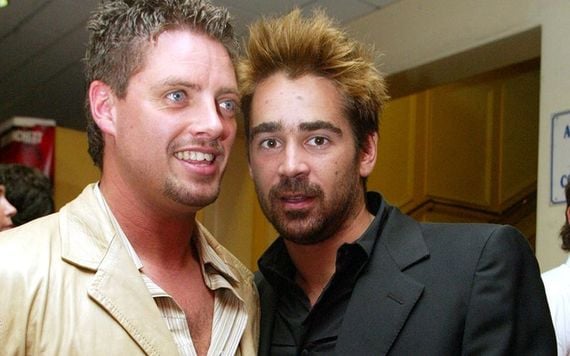 A very young looking Keith Duffy, former Boyzone member, and Colin Farrell.