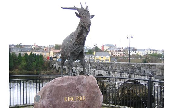 A statue of King Puck in Killorglin, Kerry.