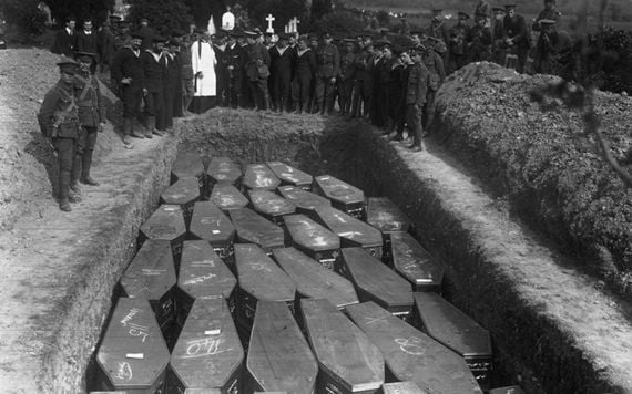 A mass grave in Cobh, County Cork, for the victims of the Lusitania.