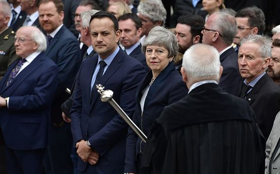 Politicians gathered at Lyra McKee's funeral (Getty Images)