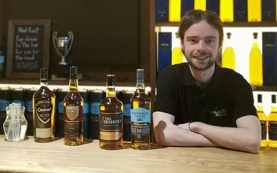 Mark O'Reilly, tour guide at the Irish Whiskey Museum.