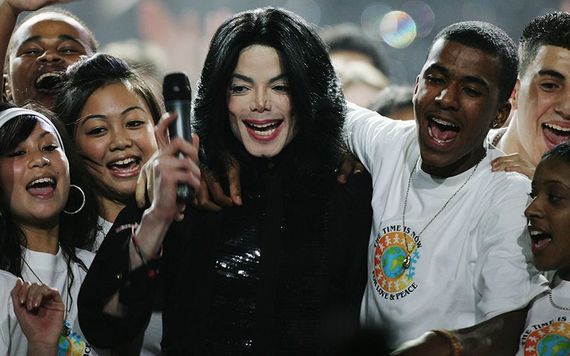 Michael Jackson on stage.